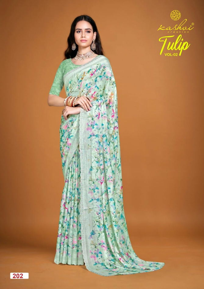 Tulip Vol 02 By Kashvi Rimzim Printed Daily Wear Sarees Wholesale Price in Surat